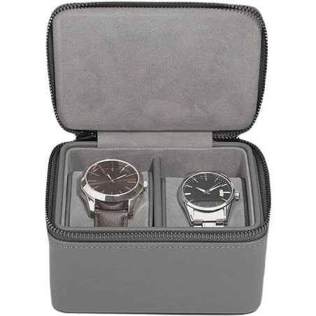 Pudełko na zegarki podróżne Stackers Pebble dwukomorowe ciemnoszare