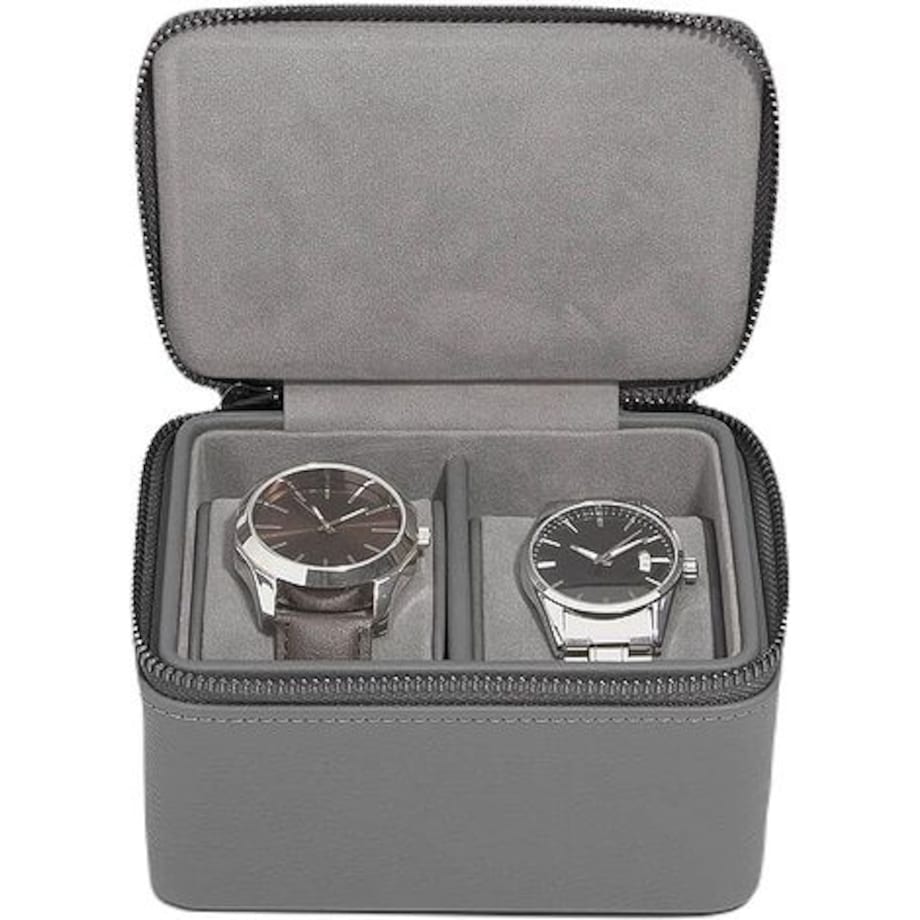 Pudełko na zegarki podróżne Stackers Pebble dwukomorowe ciemnoszare