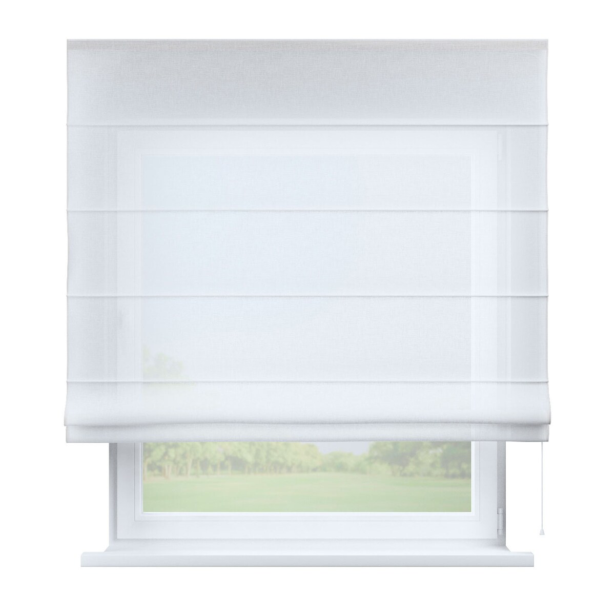 Roleta rzymska Capri 160x170 prześwitująca biała