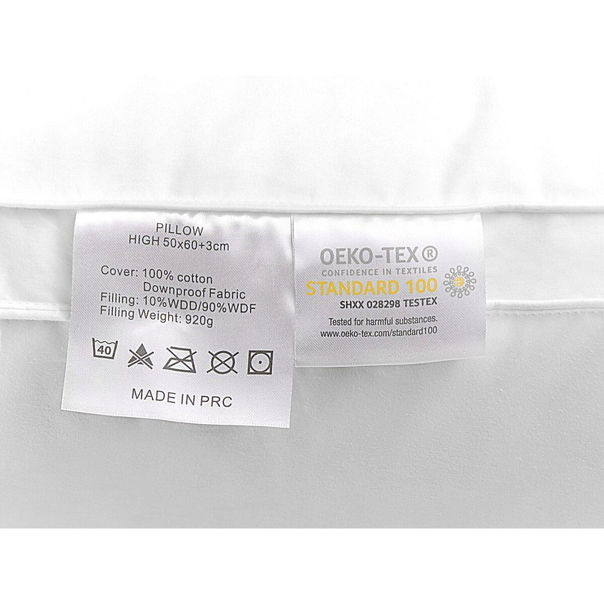 Poduszka FELDBERG Wysoka 50 x 60 cm Biały