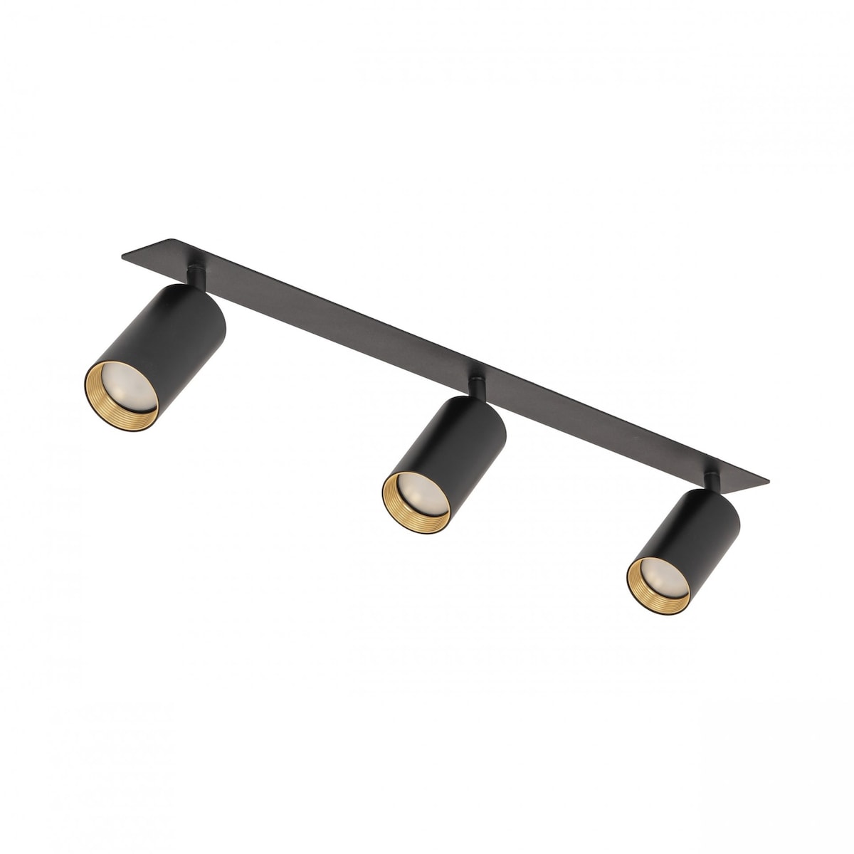 Reflektor podtynkowy potrójny TK Lighting AMIS BLACK 10808 czarno-złoty GU10 ruchome spoty