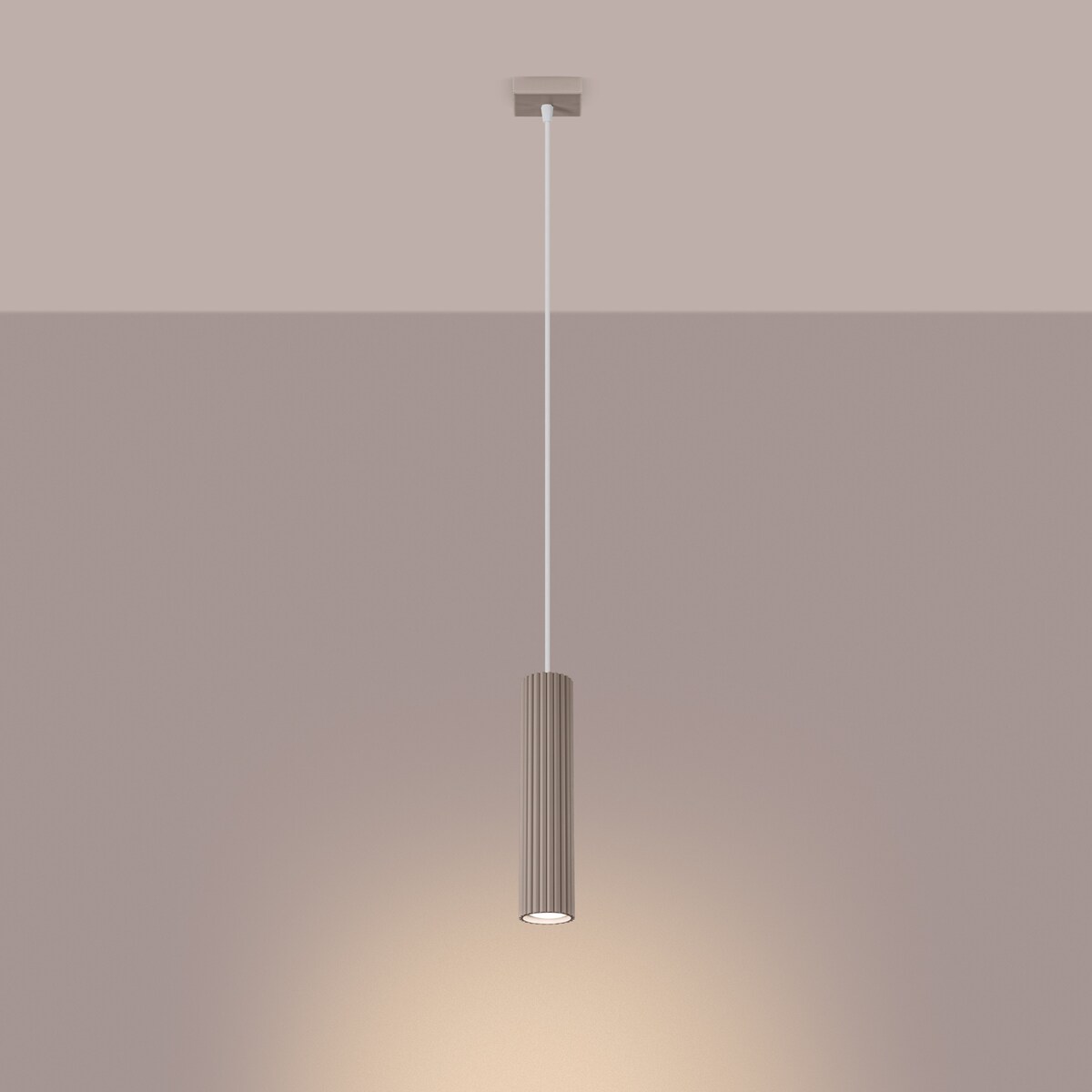Lampa wisząca KARBON 1 taupe