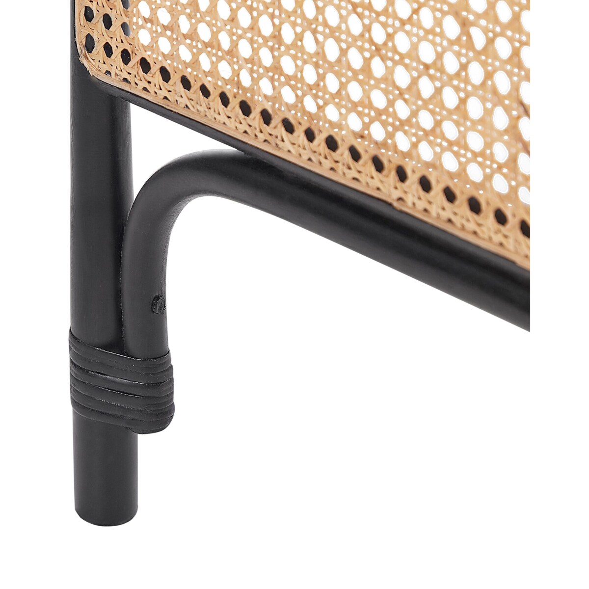 3-panelowy składany parawan pokojowy rattanowy 105 x 180 cm naturalny z czarnym POTENZA