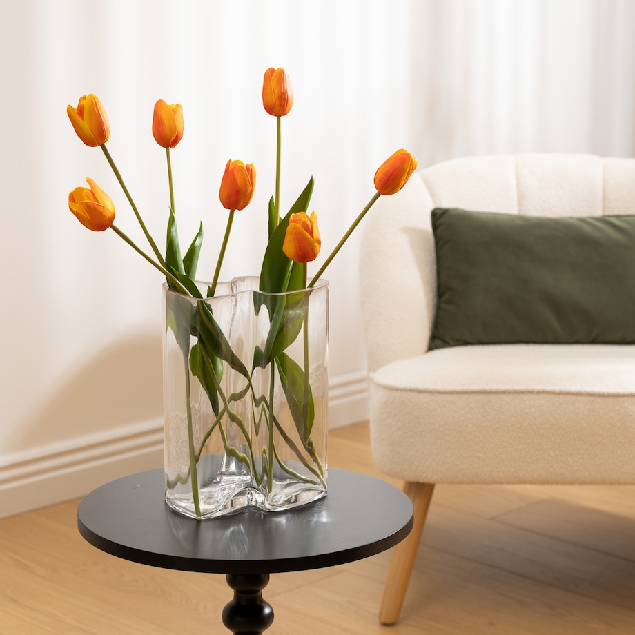 Podłużny wazon KADE, szklany, 19 x 11,5 x 25 cm