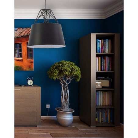 Lampa Sufitowa Wisząca Loft Metalowa Czarna