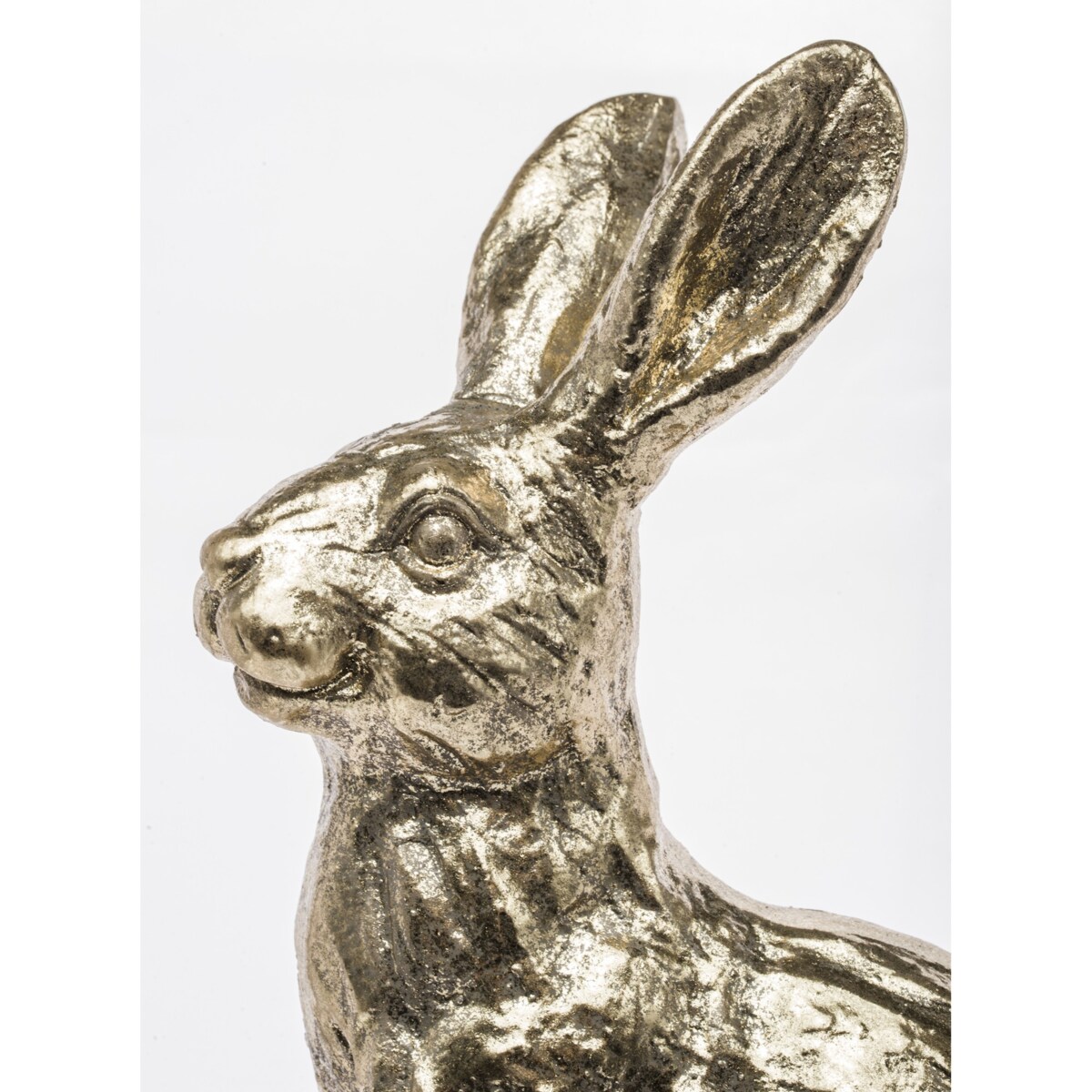 Dekoracja - siedzący złoty królik 27,5x11x14 cm TALA