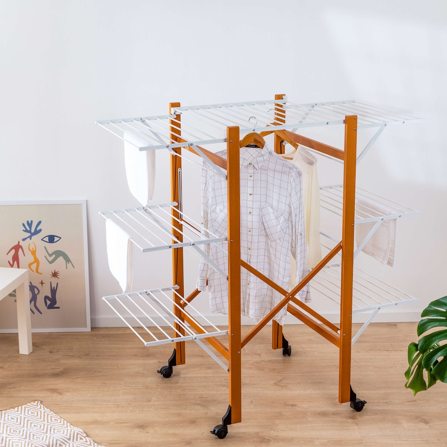 ARREDAMENTI AQUILONE Suszarka na pranie - 132 x 67 cm, Brązowy