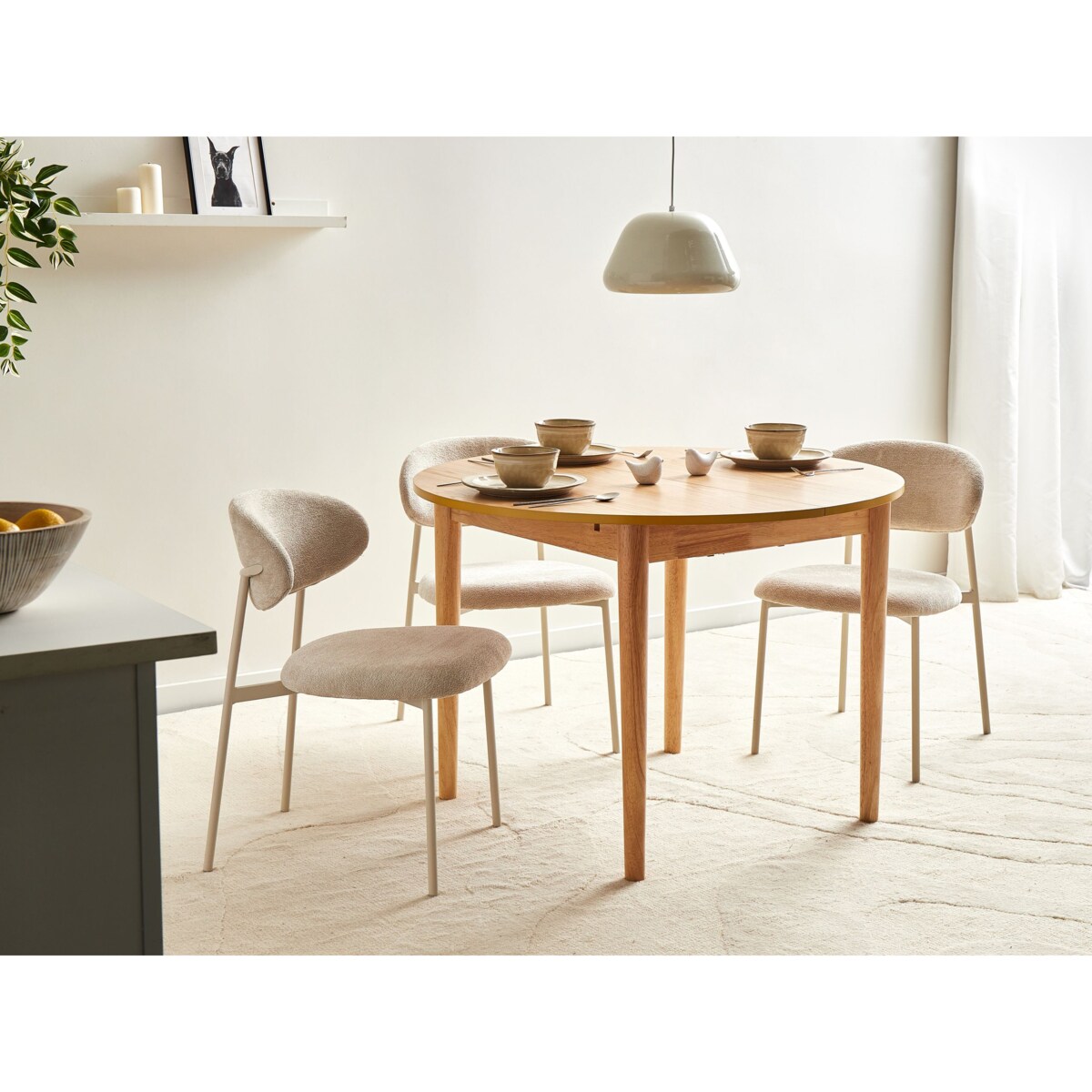 Stół do jadalni rozkładany ECHO Dąb jasny 107/137 cm 107 cm