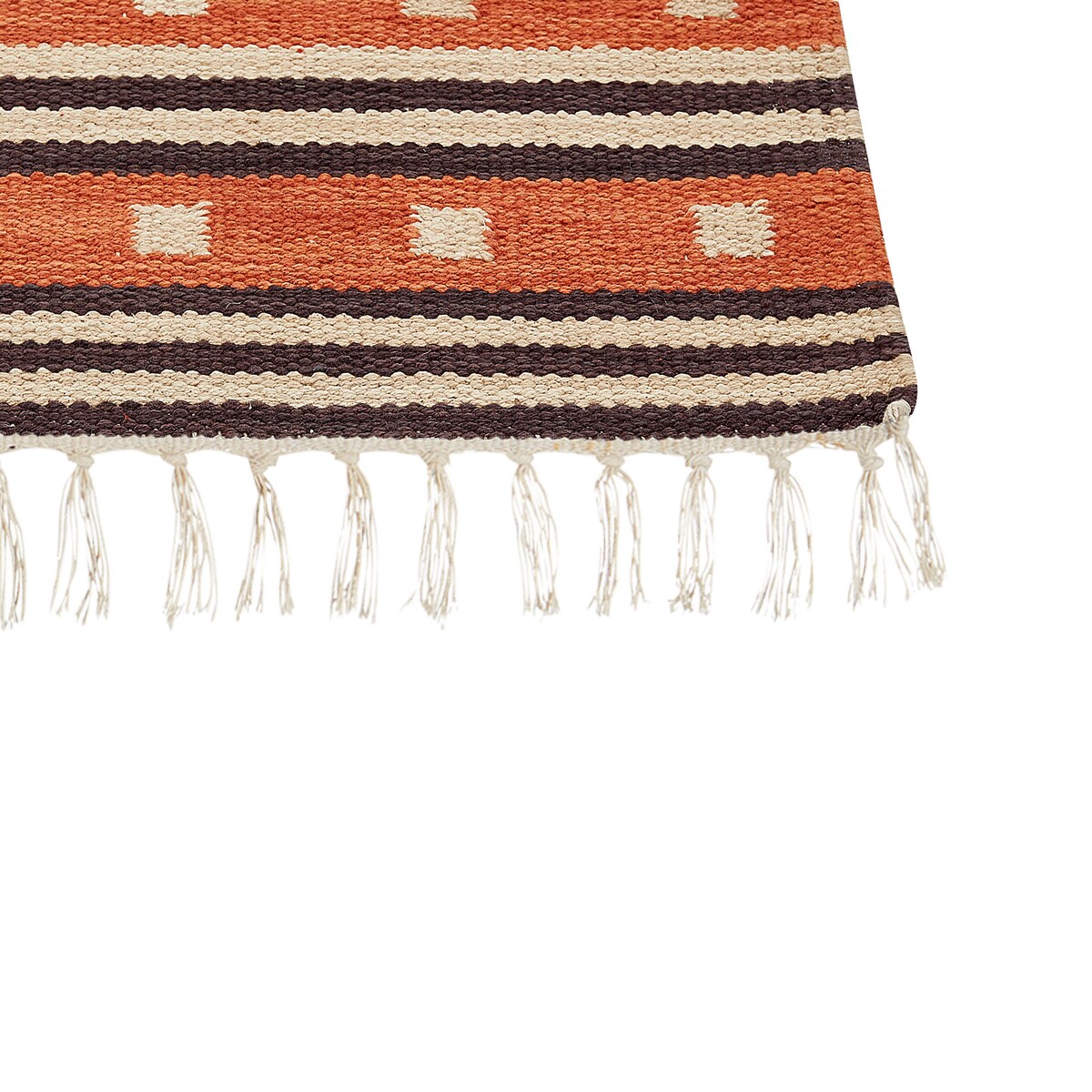 Dywan GAVAR Pomarańczowy 80 x 300 cm Bawełna Kilim