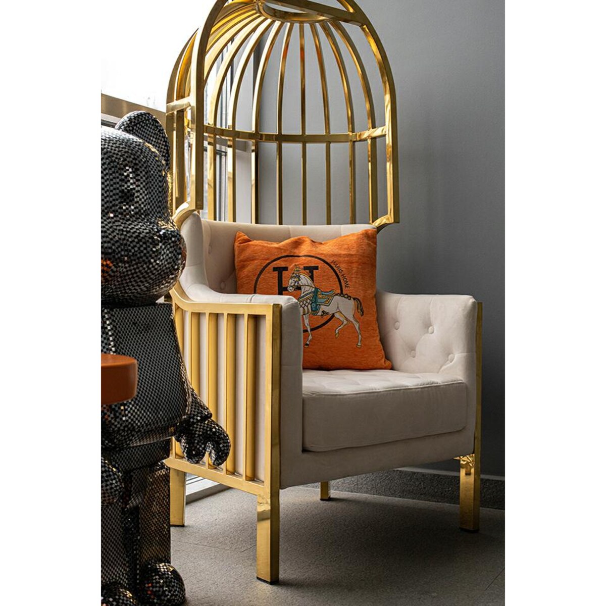 Poduszka dekoracyjna SHP PARIS HOME pomarańczowa