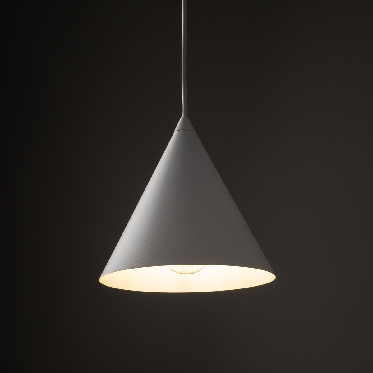 Lampa wisząca biała TK Lighting CONO WHITE 10007 E27 regulowana do salonu kuchni jadalni
