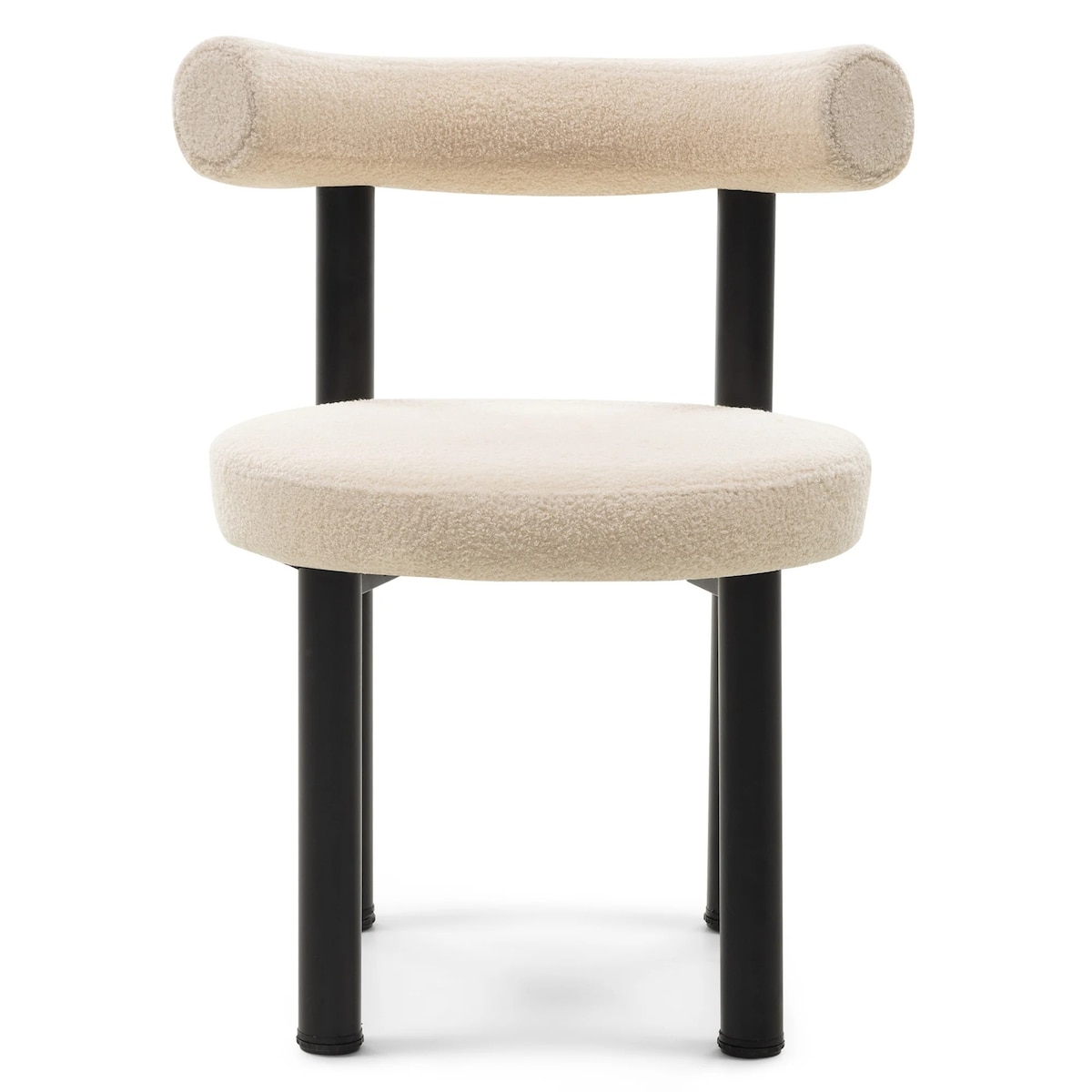 Krzesło do jadalni boucle/beżowe/czarne nogi 75x58x81 cm PEDRITO, 2 szt.