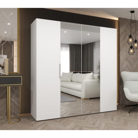 Szafa uchylna otwierana MARBELLA 2 200 wys. 202 cm Biały + u. Kaszmir