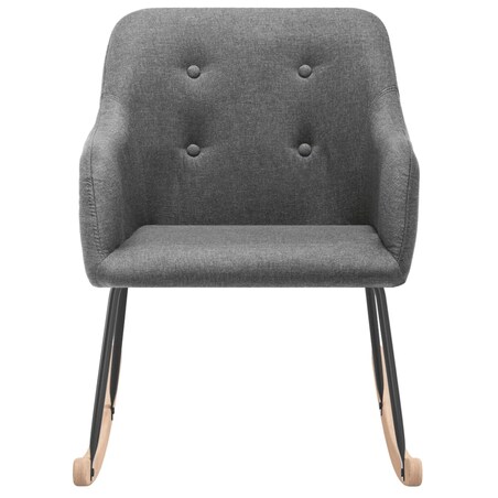 vidaXL Fotel bujany, jasnoszary, tapicerowany tkaniną