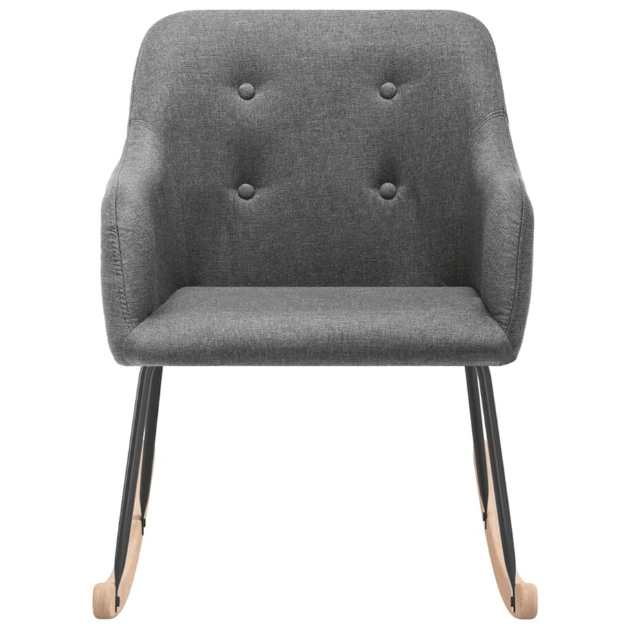 vidaXL Fotel bujany, jasnoszary, tapicerowany tkaniną