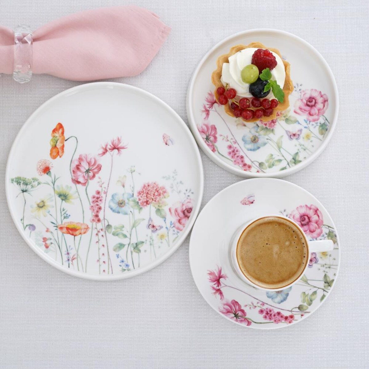 VILLA ITALIA Talerzyk deserowy 15 cm porcelanowy GARDENO