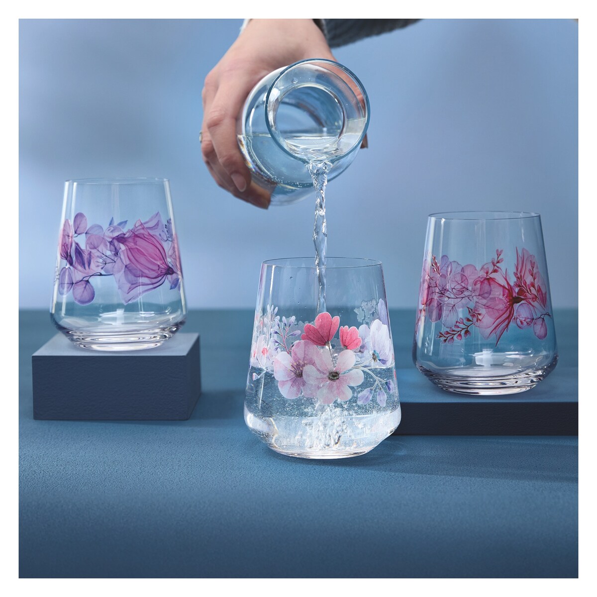 Ritzenhoff Szklanka kryształowa Sommersonett kwiaty 510 ml ilustrator T. Kuhlmann