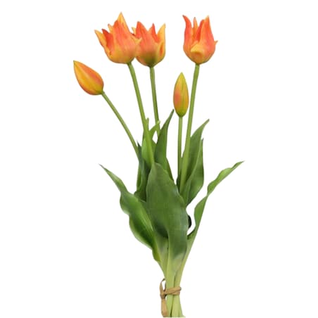 Bukiet silikonowych tulipanów 40 cm pomarańczowe