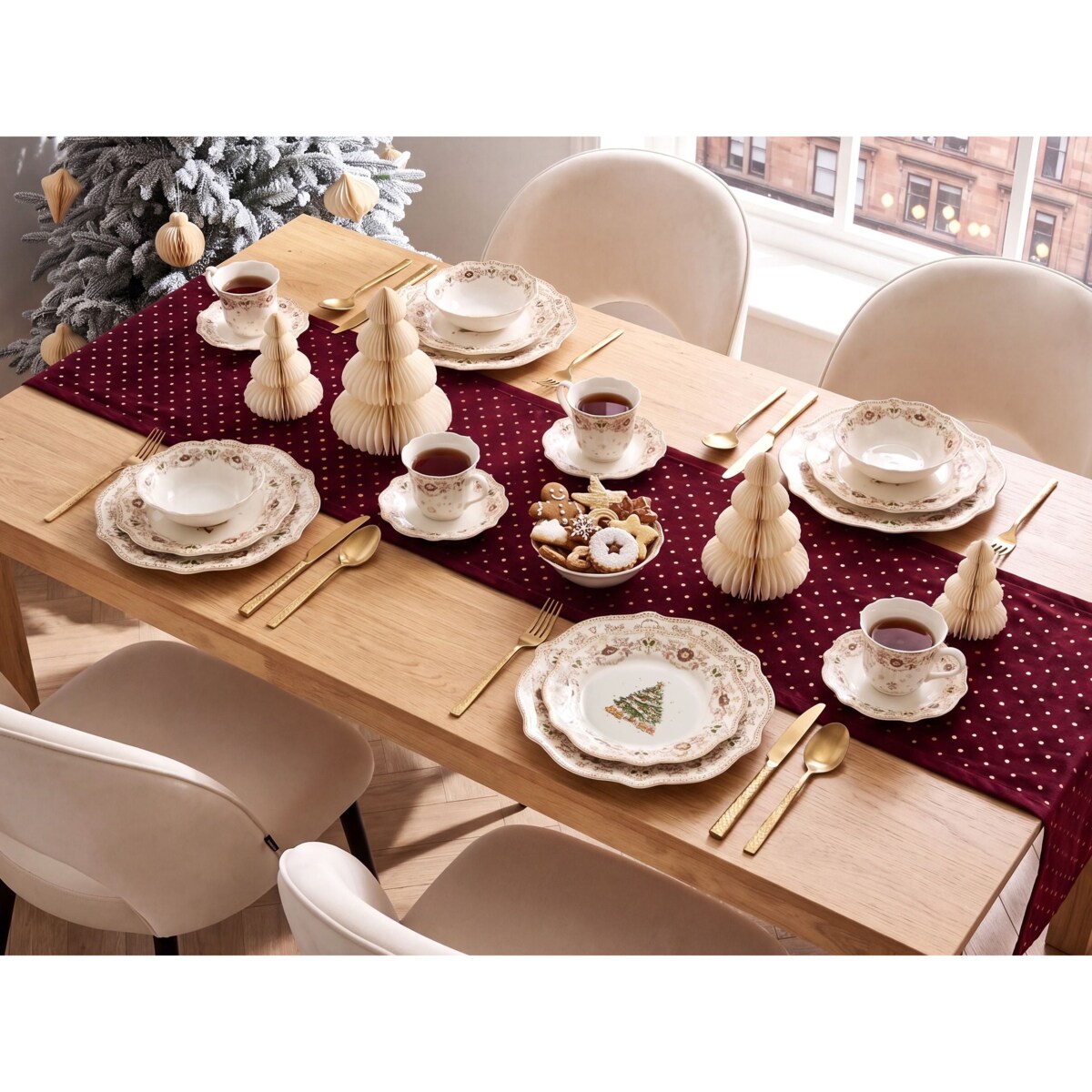 Zastawa stołowa 20-częściowa CARDAMOM Porcelana Biały