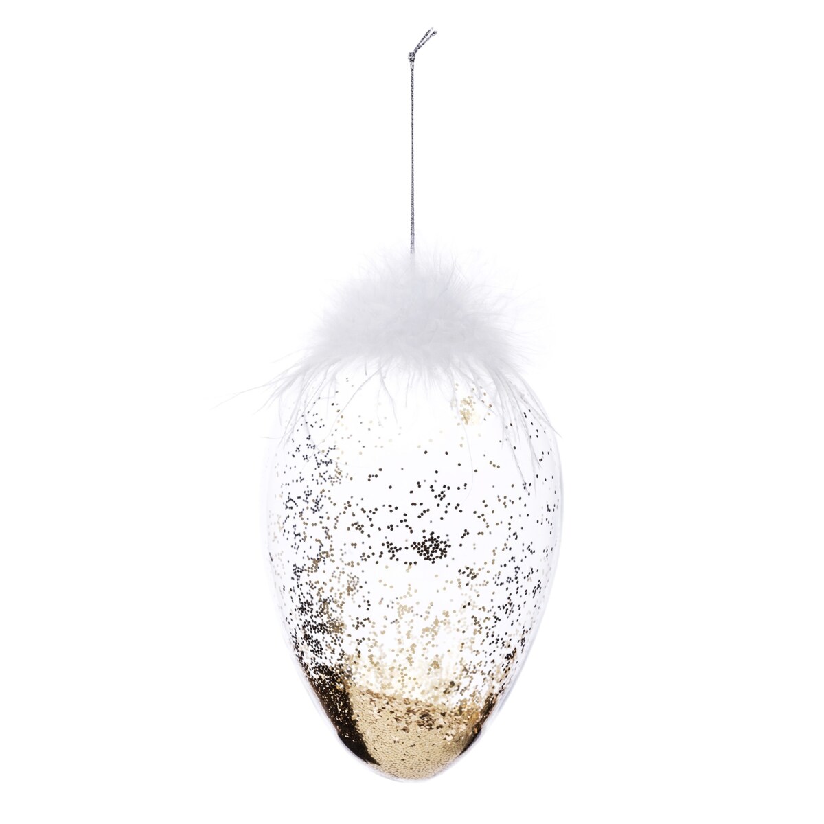 Dekoracja wielkanocna - jajko do stroików 15x10x10 cm PASKADAG - II duże złote