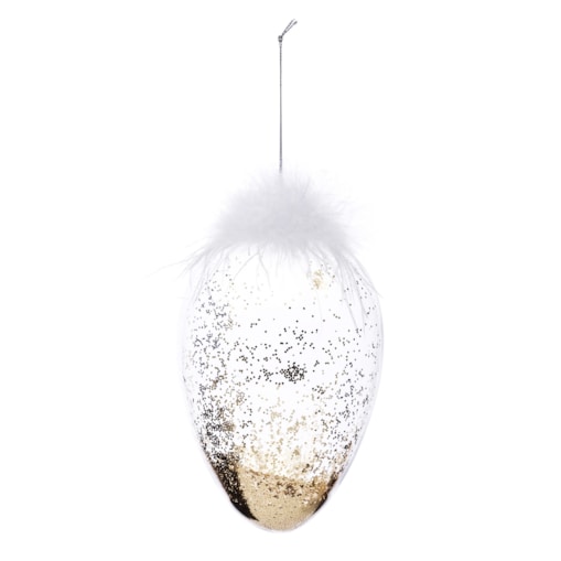 Dekoracja wielkanocna - jajko do stroików 15x10x10 cm PASKADAG - II duże złote