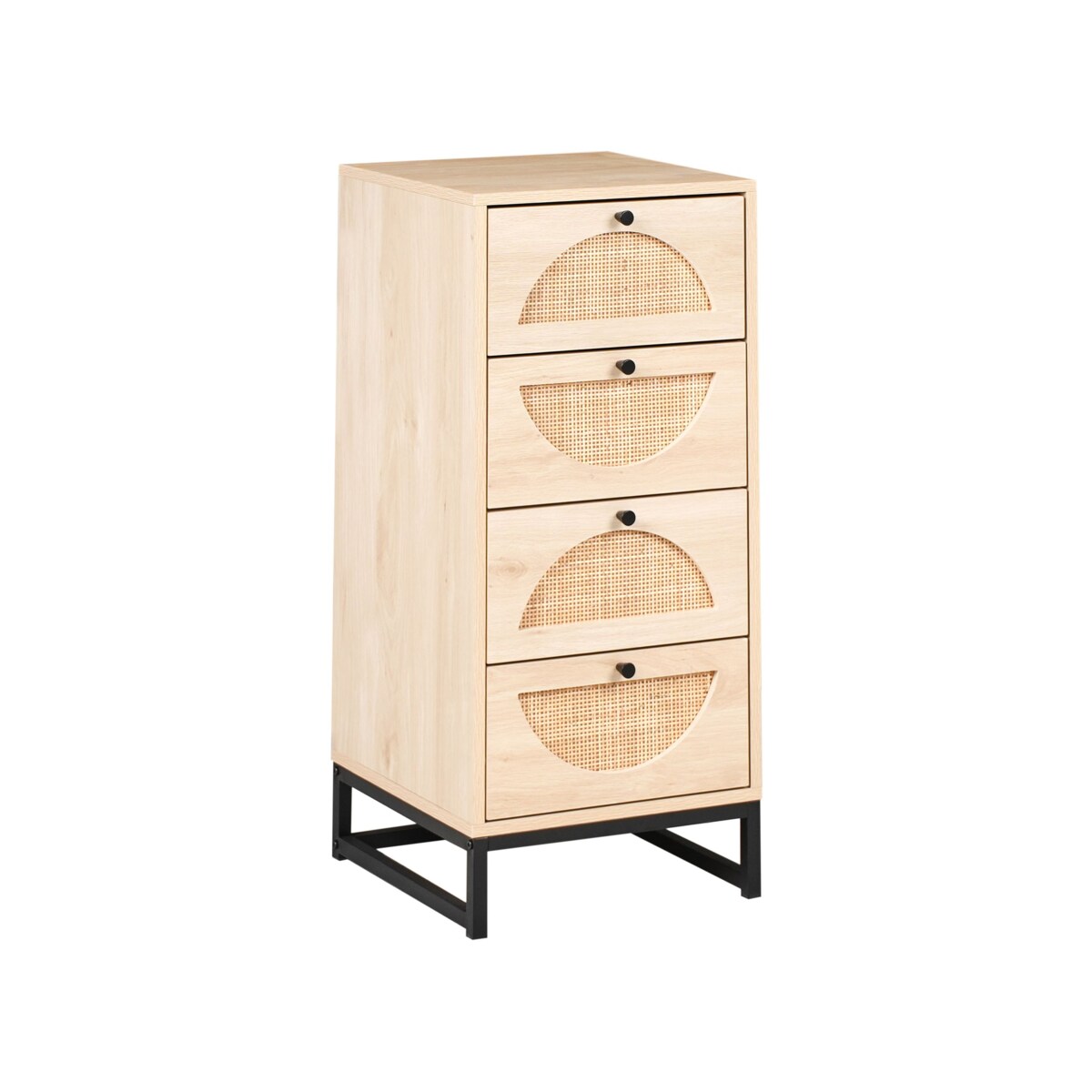 Komoda 4 szuflady BOTWOOD Jasnobrązowy