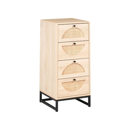 Komoda 4 szuflady BOTWOOD Jasnobrązowy