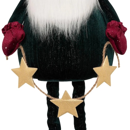 Tekstylna figurka gnom z gwiazdkami, teleskopowa, 85 cm