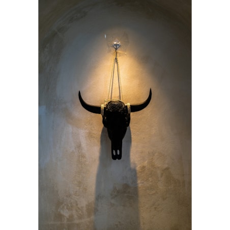 DEKORACJA GŁOWA BYKA BIAŁA S