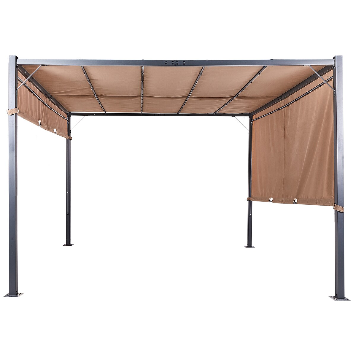 Pawilon ogrodowy LED PARGA Metal 310 cm 310 cm Brązowy