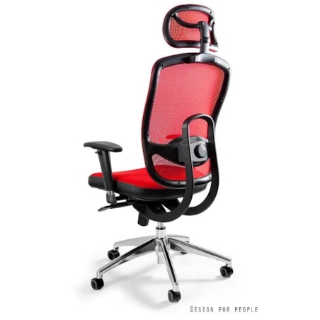 Fotel biurowy VIP czerwony