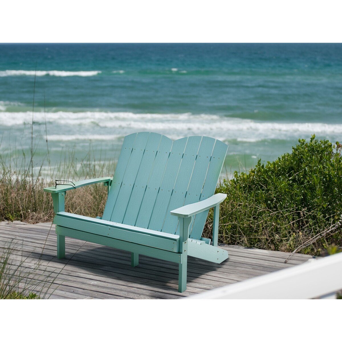 Ławka ogrodowa ADIRONDACK 125 cm Błękitny