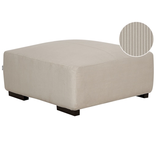Otomana sztruksowa beżowa LUNGO