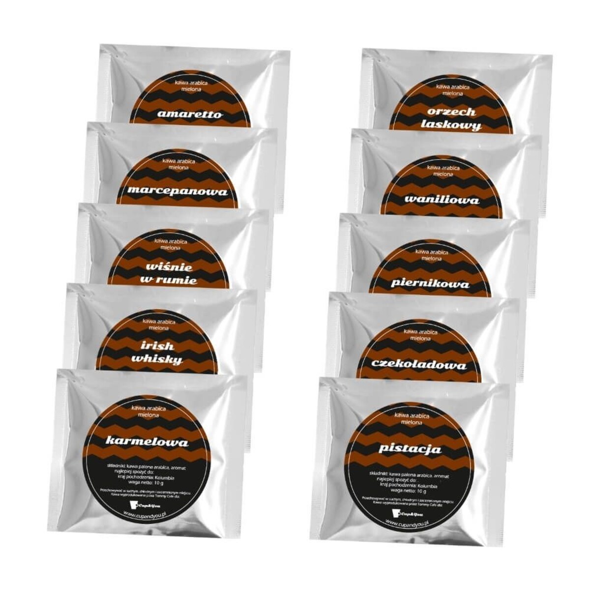 Gotowy zestaw prezentowy Box z kawą dla Babci i Dziadka kawa aromatyzowana mix różne smaki czekolada 2 szt. prezent upominek na Dzień Babci i Dziadka