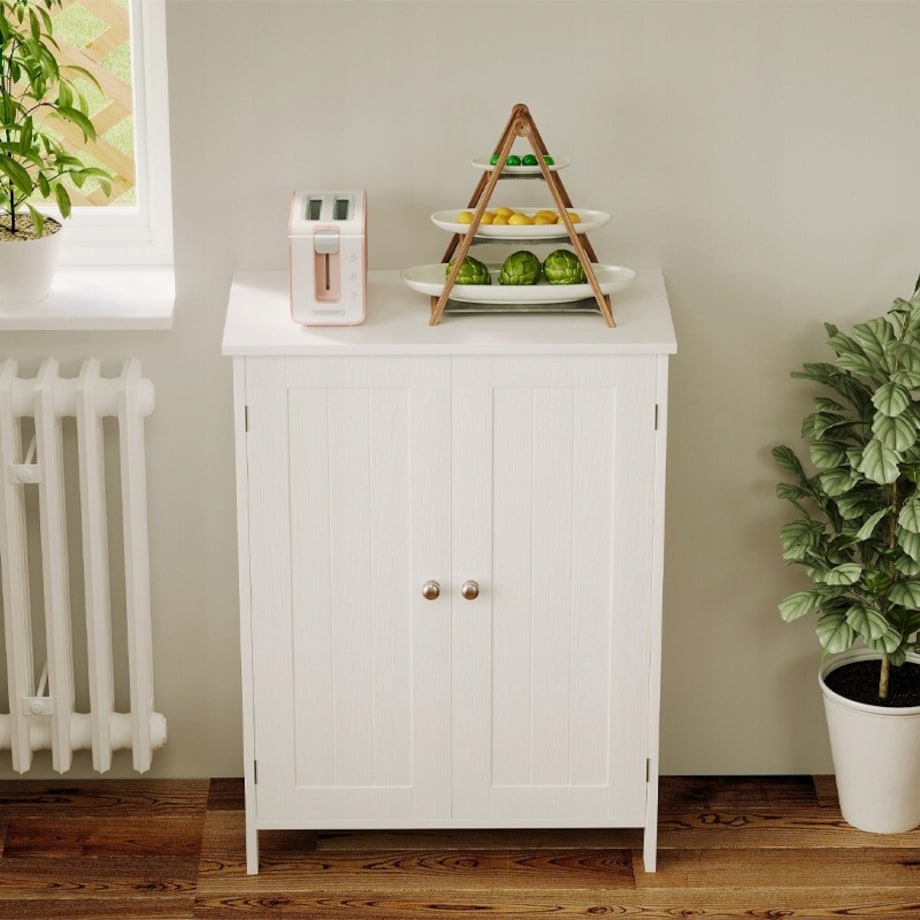 Szafka regał komoda łazienka przedpokój loft 2 drzwi biała wysoka 80 cm