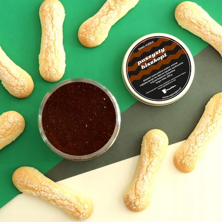 Kawa aromatyzowana smakowa ziarnista PUSZYSTY BISZKOPT ARABICA Cup&You 200g na prezent upominek dla kobiety mężczyzny faceta mamy taty żony męża