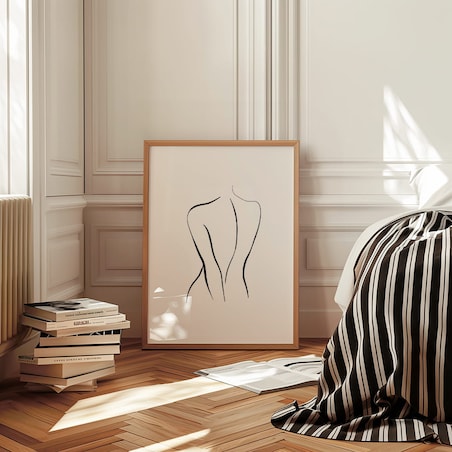 plakat line art mystery lady 4 50x70 cm