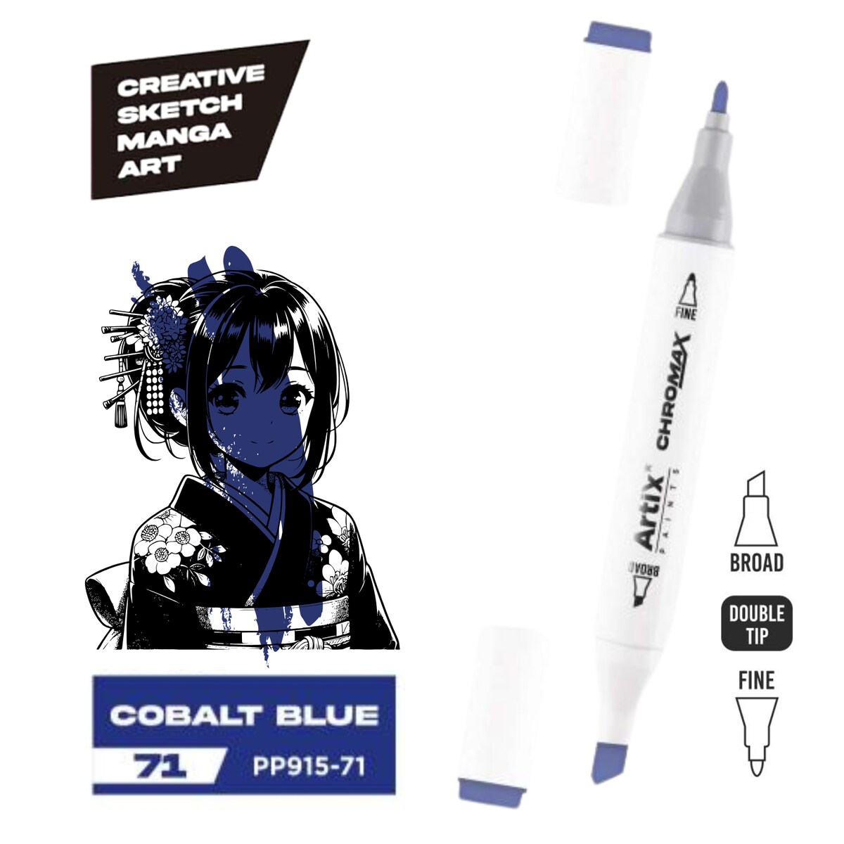 dwustronny marker kreatywny artix pp915-71 cobalt blue