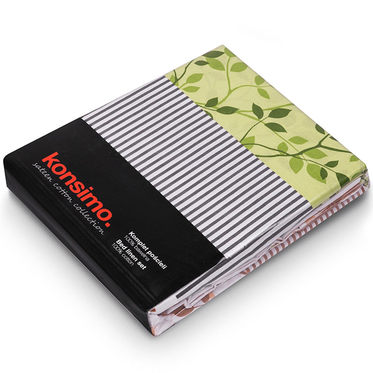 TERMES komplet pościeli z bawełny, zielony/beżowy, 140x200