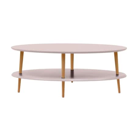 Ława owalna OVO LOW 110x70 różowa