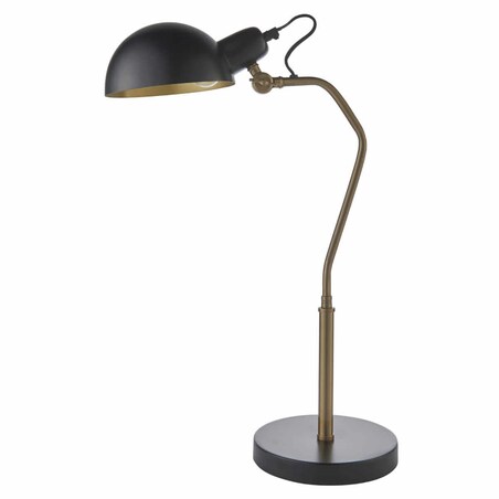 Biurkowa lampka do gabinetu Largo 95478 Endon aluminiowa czarna mosiężna