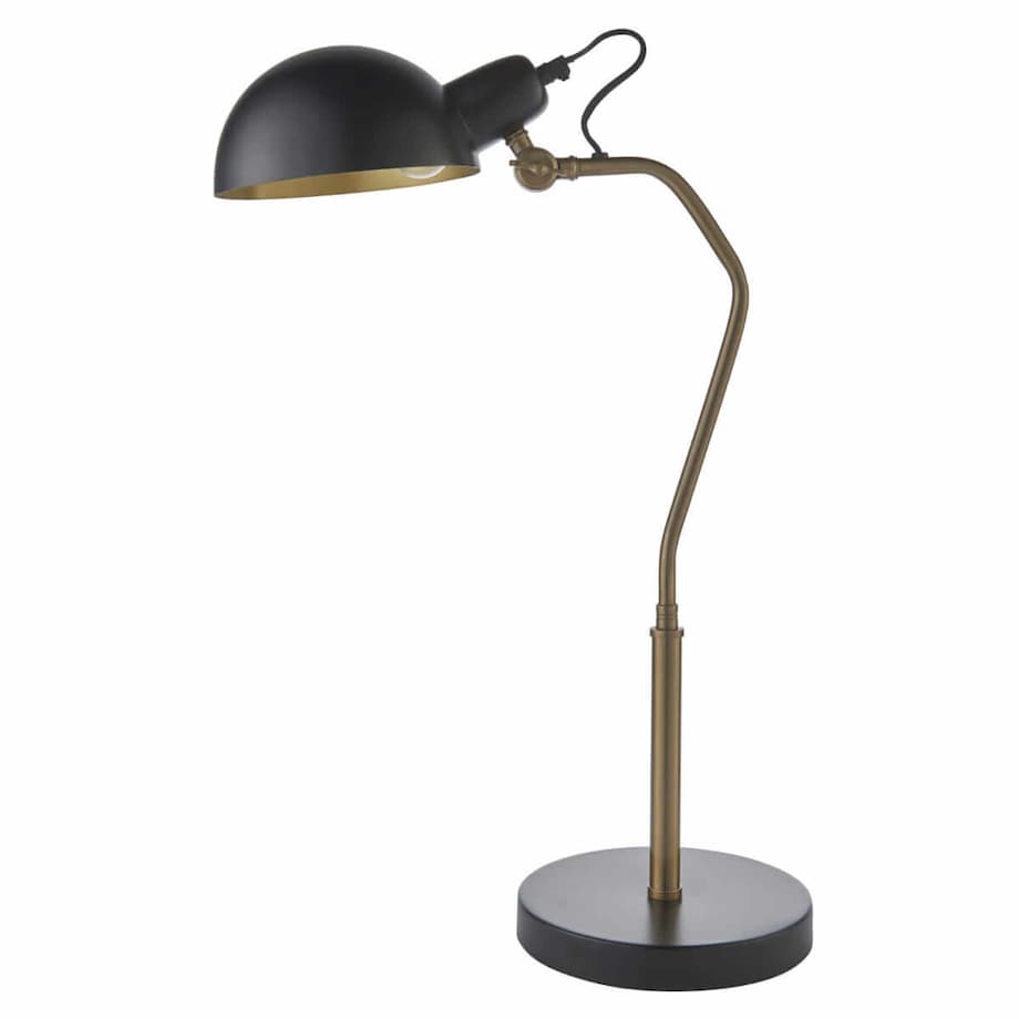 Biurkowa lampka do gabinetu Largo 95478 Endon aluminiowa czarna mosiężna