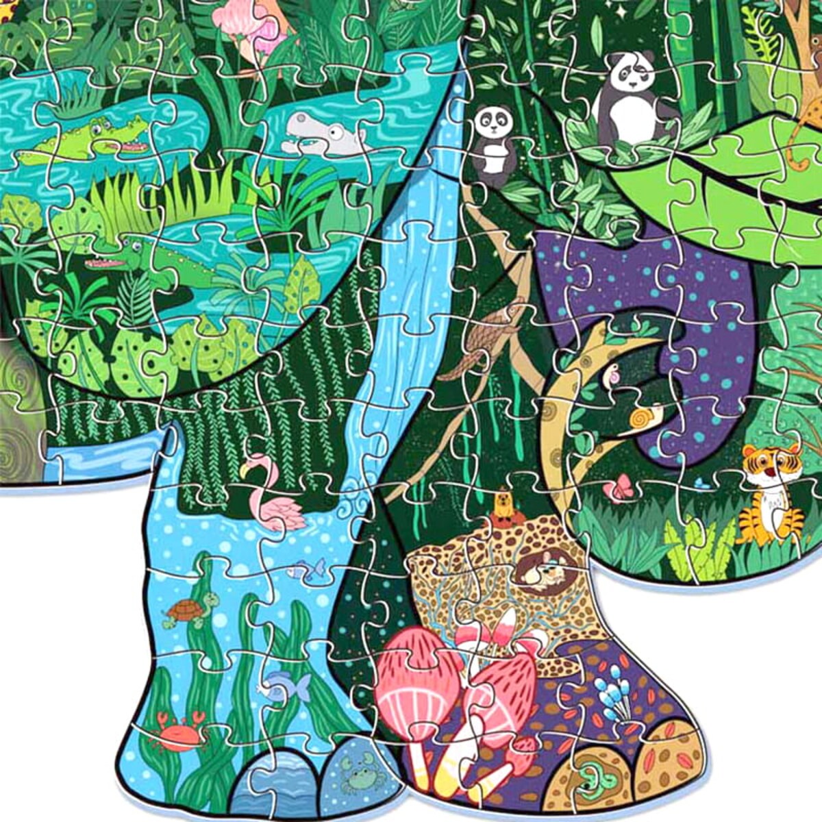 Puzzle edukacyjne - SŁOŃ - 128 el.