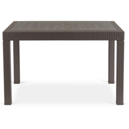 Stół Stolik Ogrodowy Na Taras Balkon Ogród Czarny FARGO Brązowy