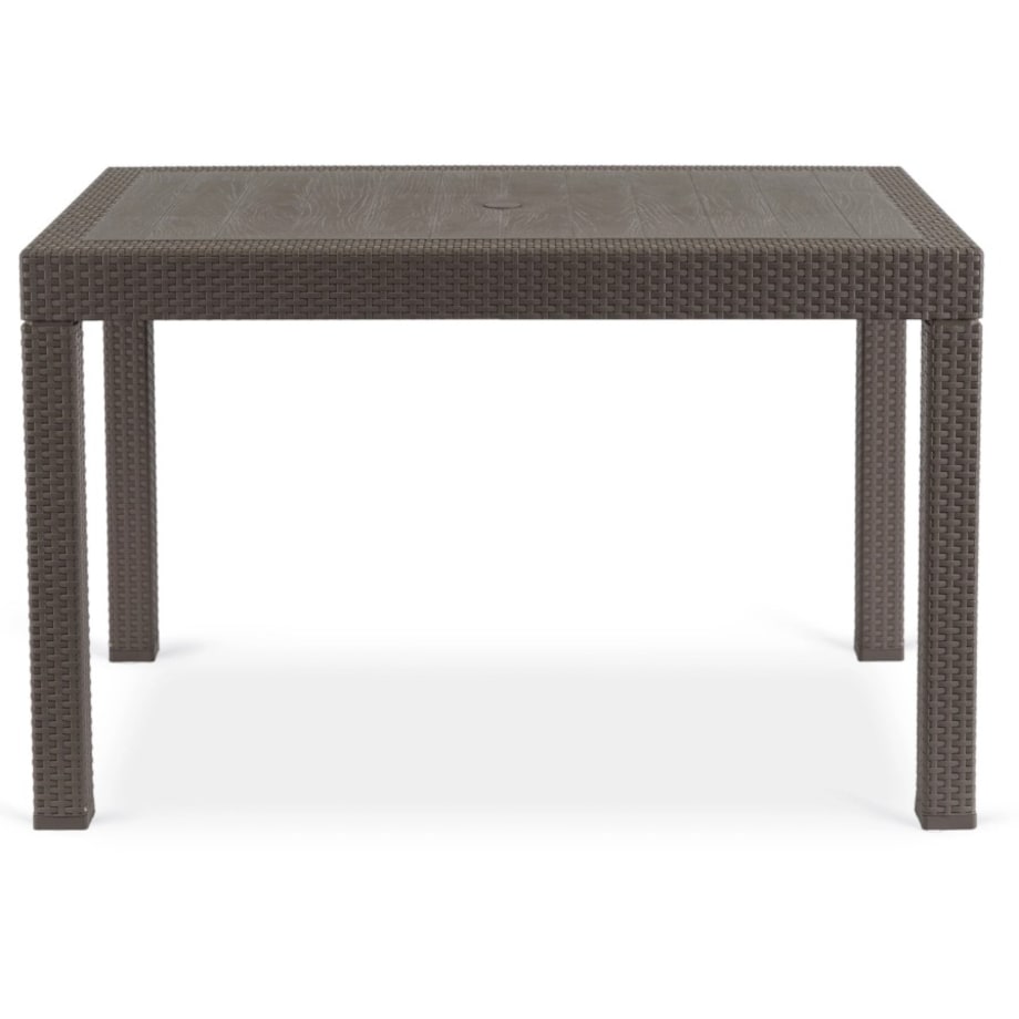 Stół Stolik Ogrodowy Na Taras Balkon Ogród Czarny FARGO Brązowy