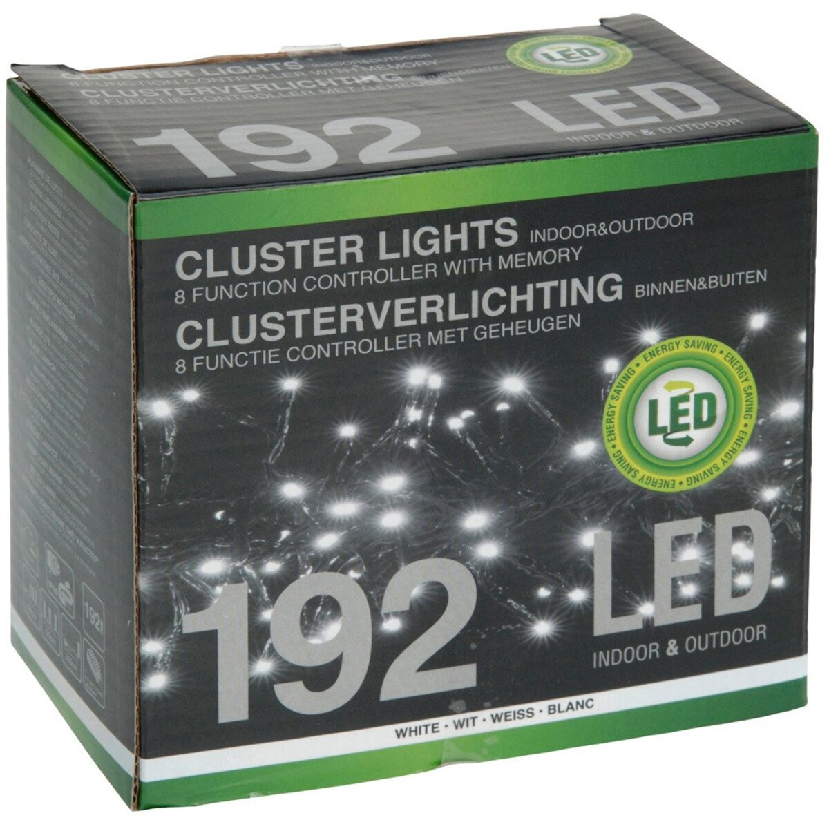 Lampki choinkowe LED, energooszczędne - 192 sztuki w komplecie