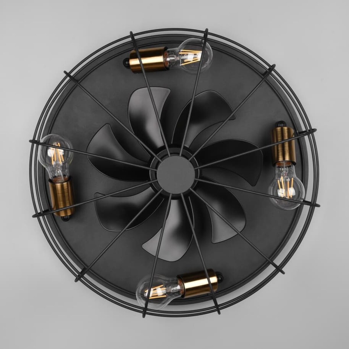 Loftowy wentylator TRONDHEIM R61095032 RL Light plafon druciany czarny