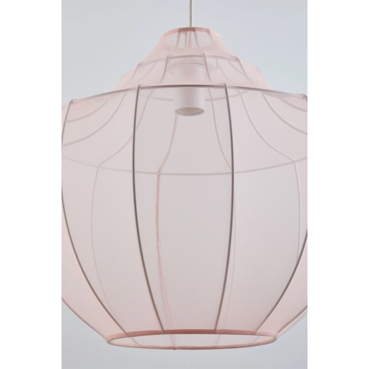 Lampa sufitowa z metalu i tkaniny pudrowa Adaya Ø45 cm