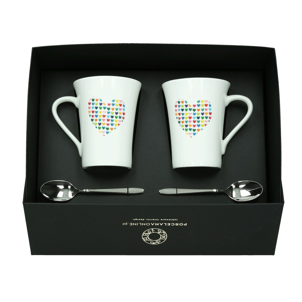 Zestaw kubki Love serca