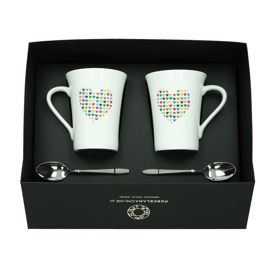 Zestaw kubki Love serca